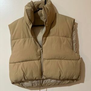 Women's Tan and Cream Gilet